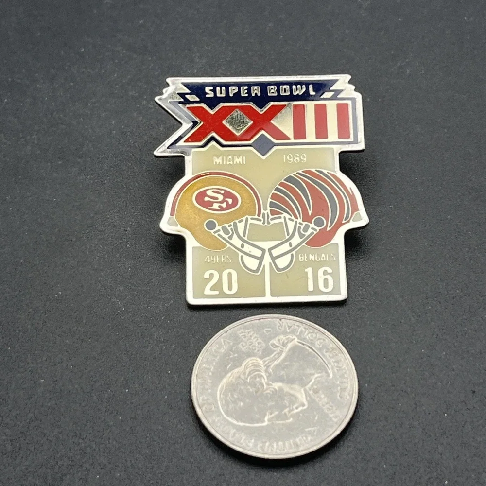 Starline Super Bowl XXIII Cincinnati Bengals San Francisco‎ 49ers NFL Lapel Pin